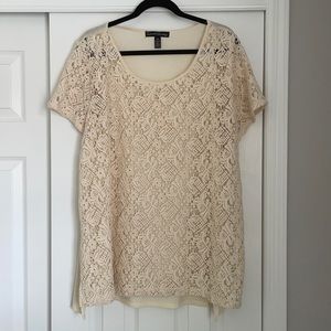French Laundry Lace Front Plus Size Top